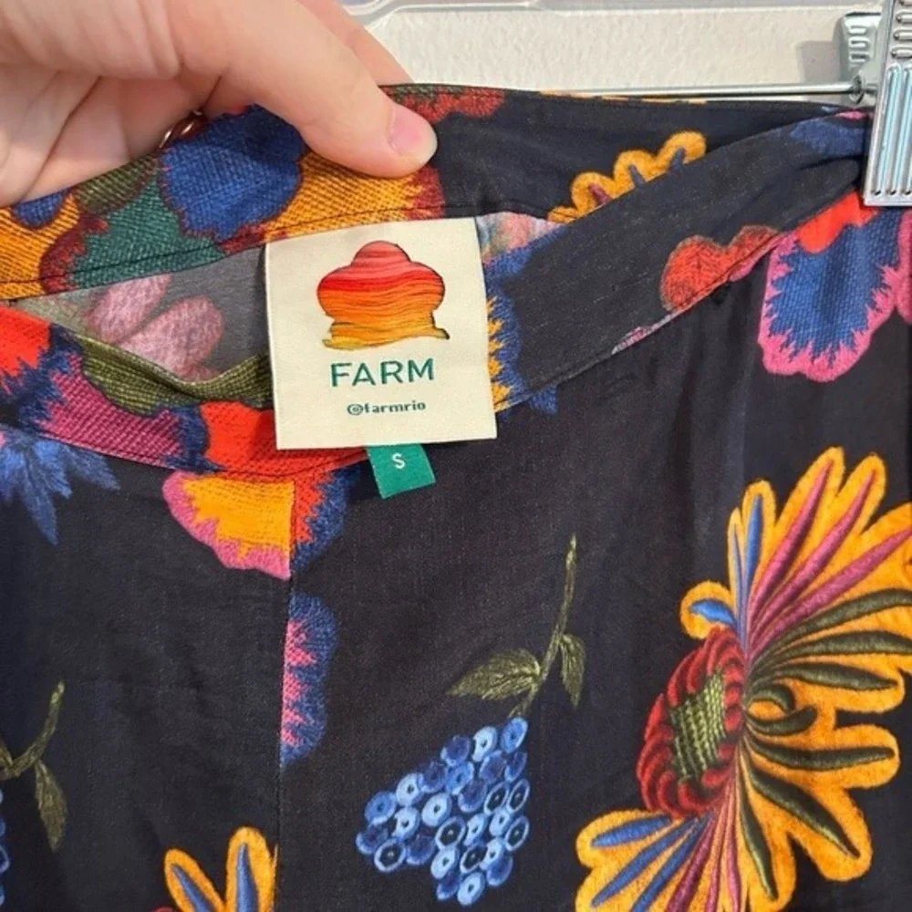 Anthropologie‎ Farm Rio Garden Flare Pants Size S - Picture 3 of 4